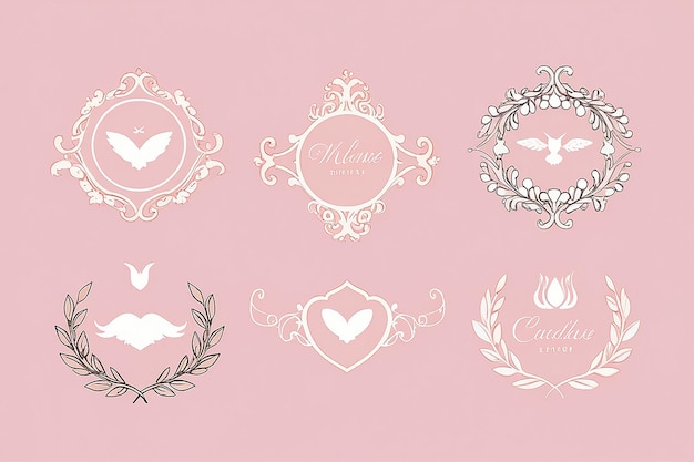 Photo feminine creative ornament logo vector design