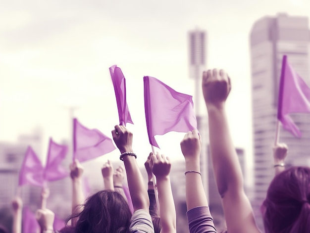 Feminist Women's on protest for women rights