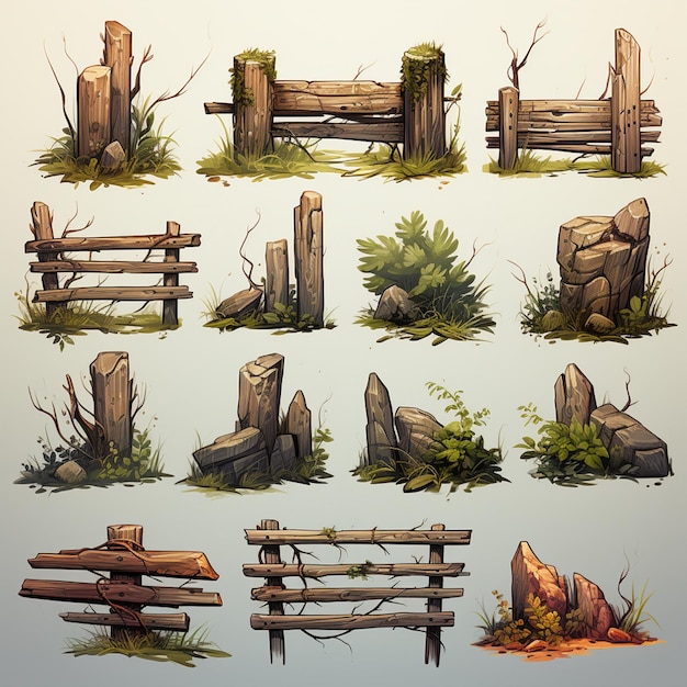 Fence game assets