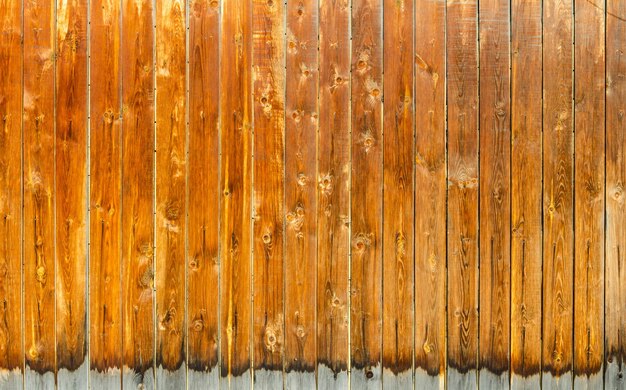 Fence made of wooden vertical boards.