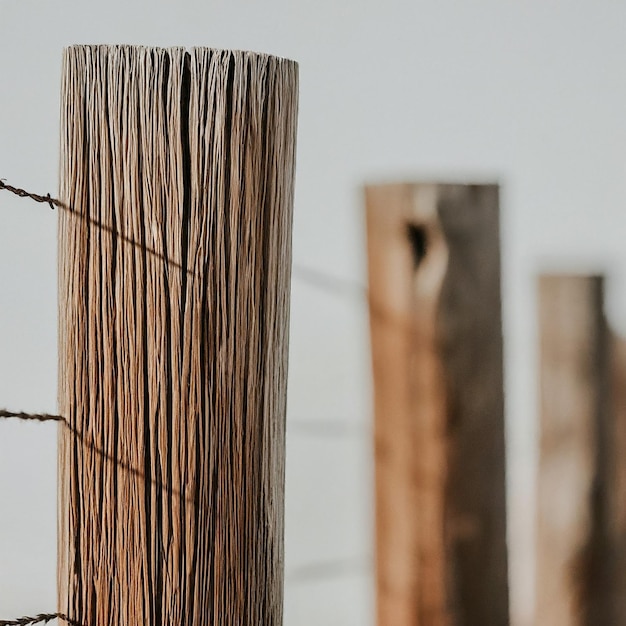 Photo a fence with barbed wire and barbed wire