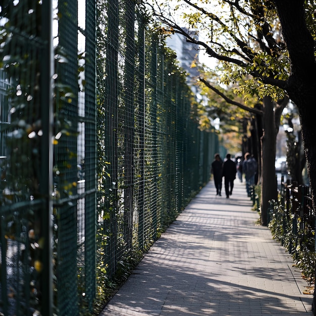 Photo a fence with a fence that says quot no longer quot on it