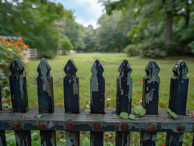 Photo a fence with a number of letters that say  no