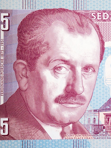 Ferdinand Porsche a portrait from money