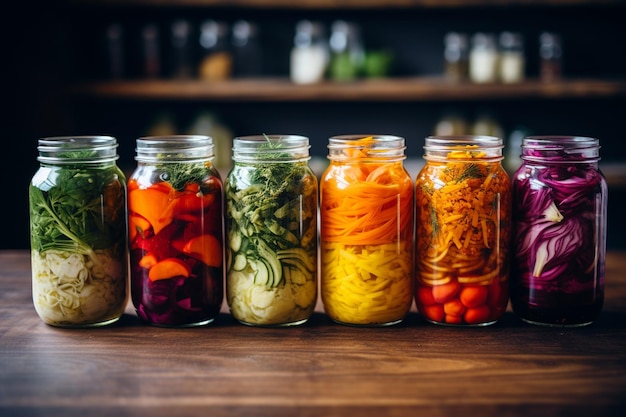 Fermented Vegetables in Jars