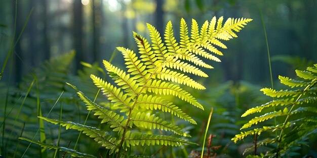 Photo a fern gracefully unfurls its delicate fronds in clos concept nature photography flora ferns botanical beauty