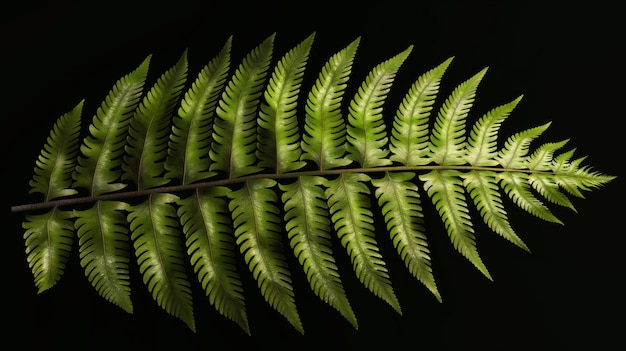 Photo fern leaf showcasing the selfsimilarity and recursive patterns