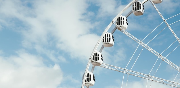 Ferris wheel in the blue sky Tourism Attractions Summer