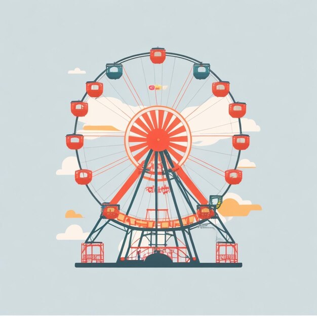 Photo ferris wheel vector background