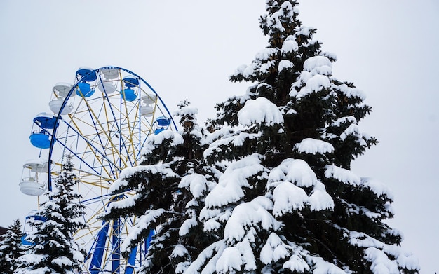 Ferris wheel in winter