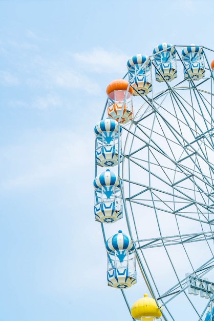 ferris wheel with blue sky