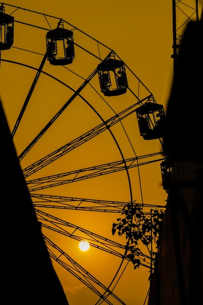 A ferris wheel with the number 15 on it