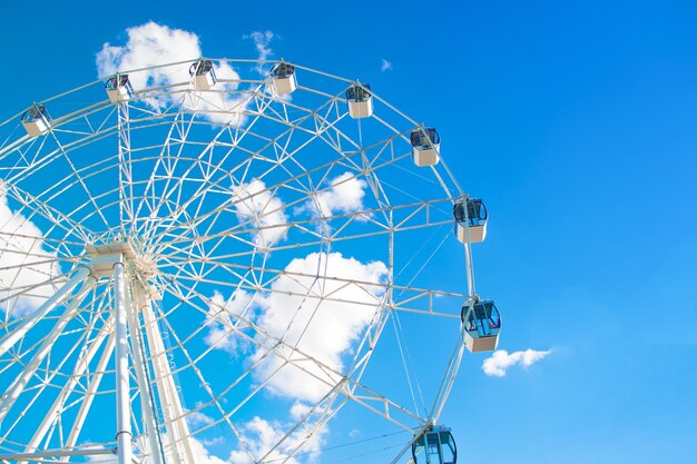 Ferris whit wheel against the sky in Russia