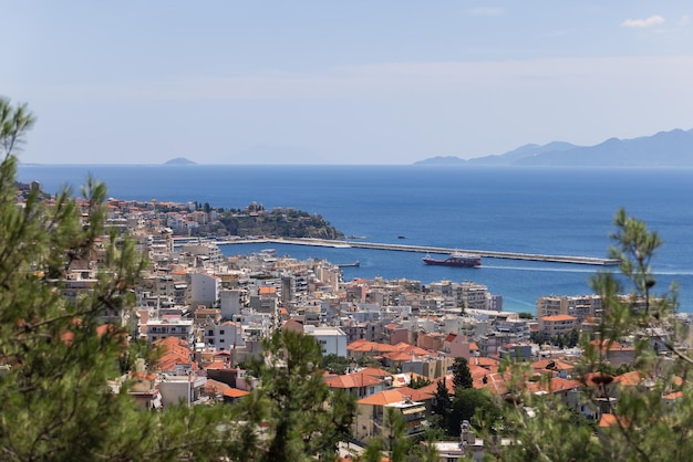 Ferry pier of historical Kavala city receives ferries from all parts of coastal Greece