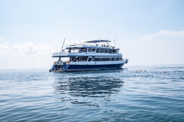 Ferry ship transport on sea