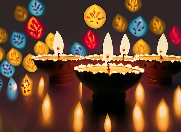 Festival of candle symbol with background