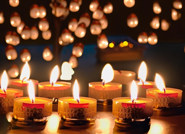 Festival of candle symbol with background