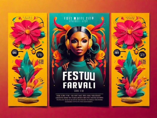 Festival design poster template