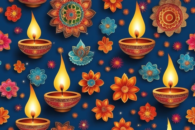 Festival of lights symbol with diya