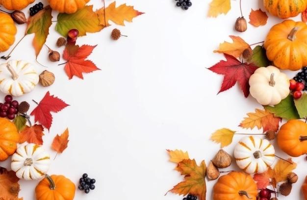 Festive autumn leaf decor Generate Ai