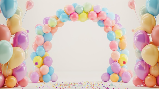 Festive Balloon Arch Entrance Decoration for Celebration Event