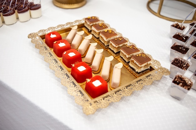 Festive candies table on celebration