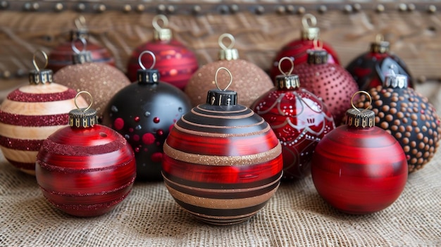 Photo festive christmas ornaments collection