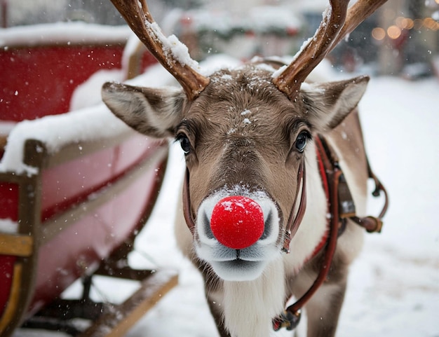 Photo festive christmas scene