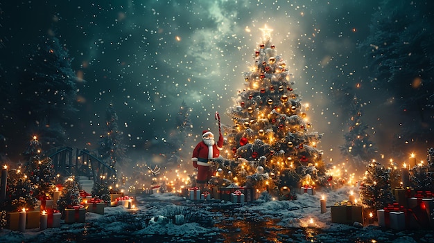 A festive Christmas scene