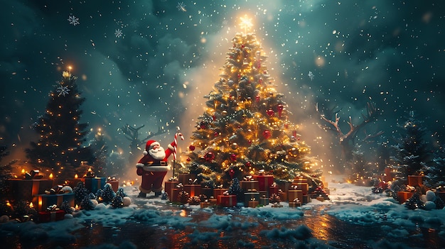 A festive Christmas scene