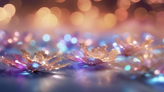 Festive colorful background with sparkles and bokeh AI