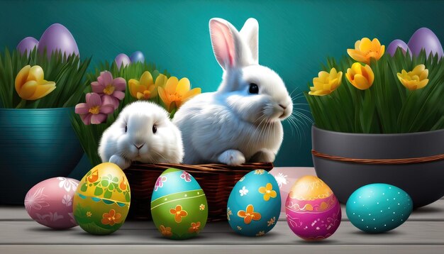 Festive Easter card AI generated