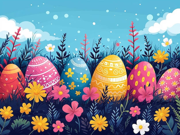 Festive Easter greeting card