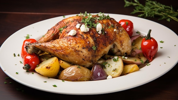 Festive Feast Roast Poultry with Sweet Potatoes and Garlic