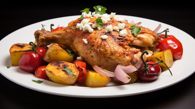 Festive Feast Roast Poultry with Sweet Potatoes and Garlic