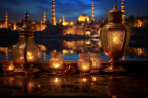 The Festive Glow of Ramadan Mubarak