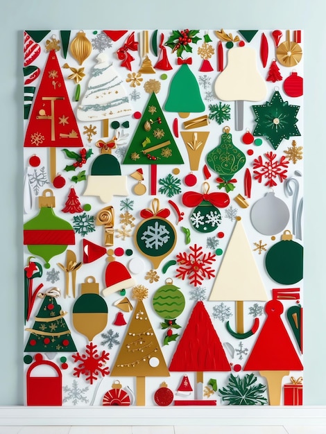 Photo festive holiday clipart collection