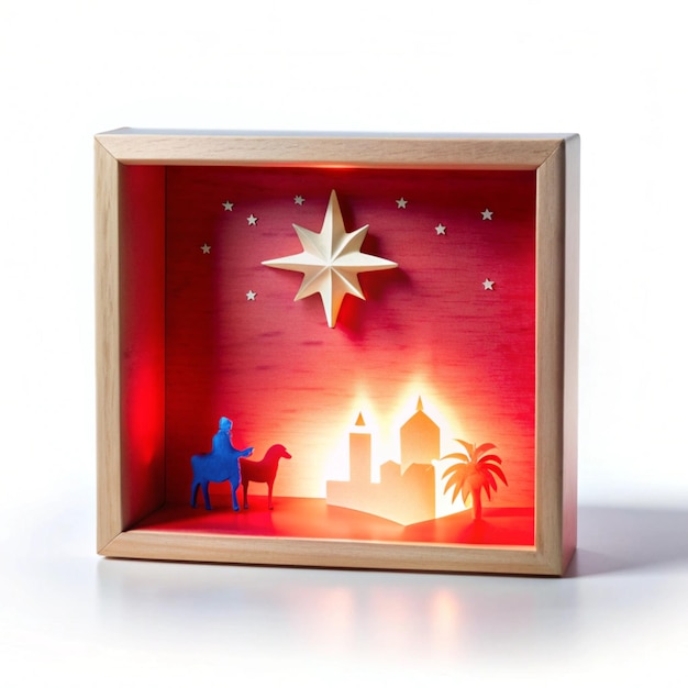 Photo festive holiday collection christmas decorations nativity scenes and starthemed designs