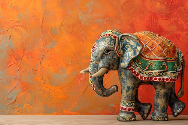 festive indian elephant on solid Hinduism background indian background theme