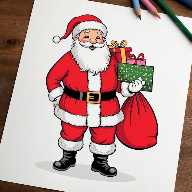 Festive Santa Claus Drawing for Holiday Cheer