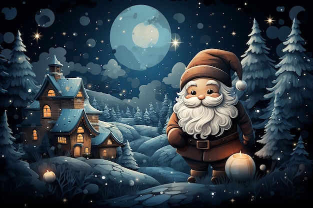 Festive Santa Illustrations Santa Christmas Backgrounds