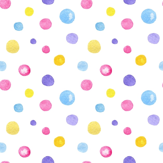 Festive seamless pattern of colorful circles