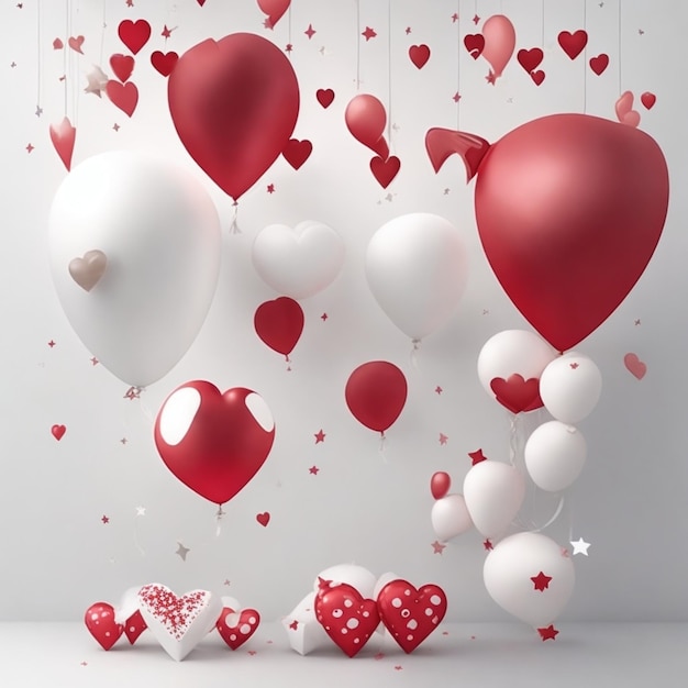 A Festive Setting With Balloons In Unique Shapes Such as Stars And Hearts Providing An Incredible