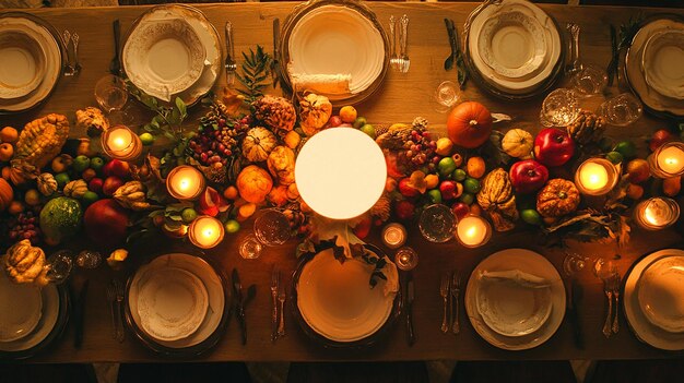 Festive Thanksgiving Table Setting