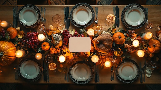 Festive Thanksgiving Table Setting