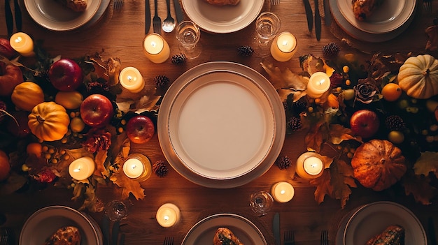 Festive Thanksgiving Table Setting