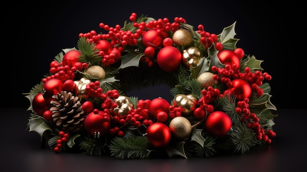 A festive wreath to commemorate Christmas