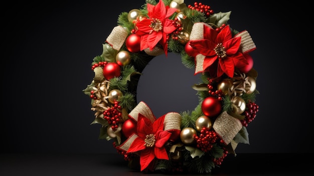 A festive wreath to commemorate Christmas