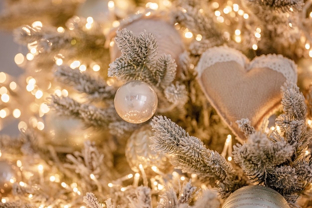 Festively decorated christmas tree