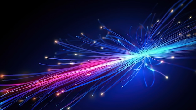 Fiber optics abstract background